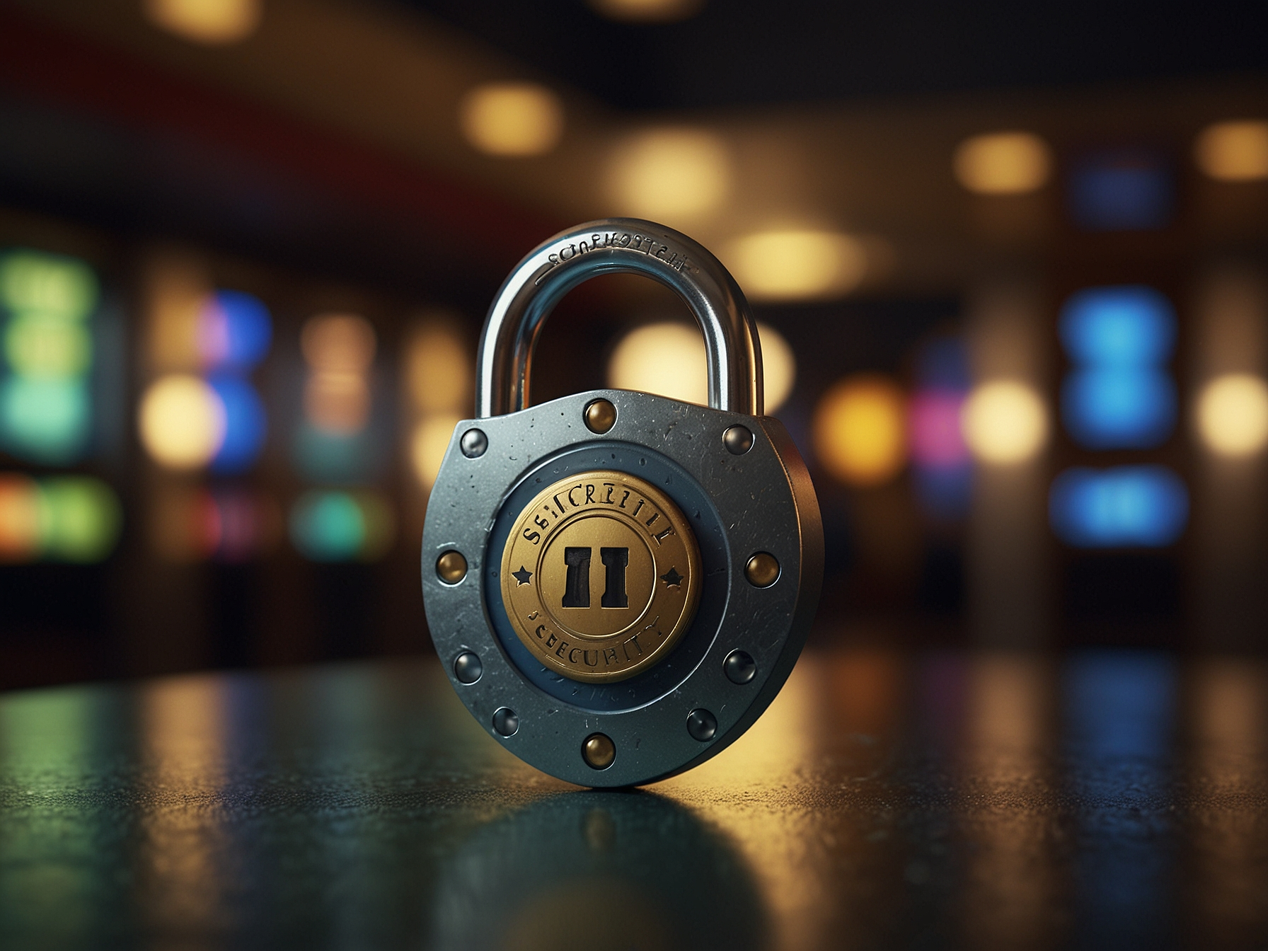 Security badge with lock